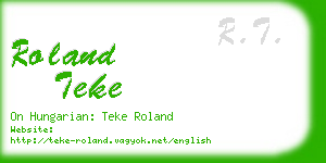 roland teke business card